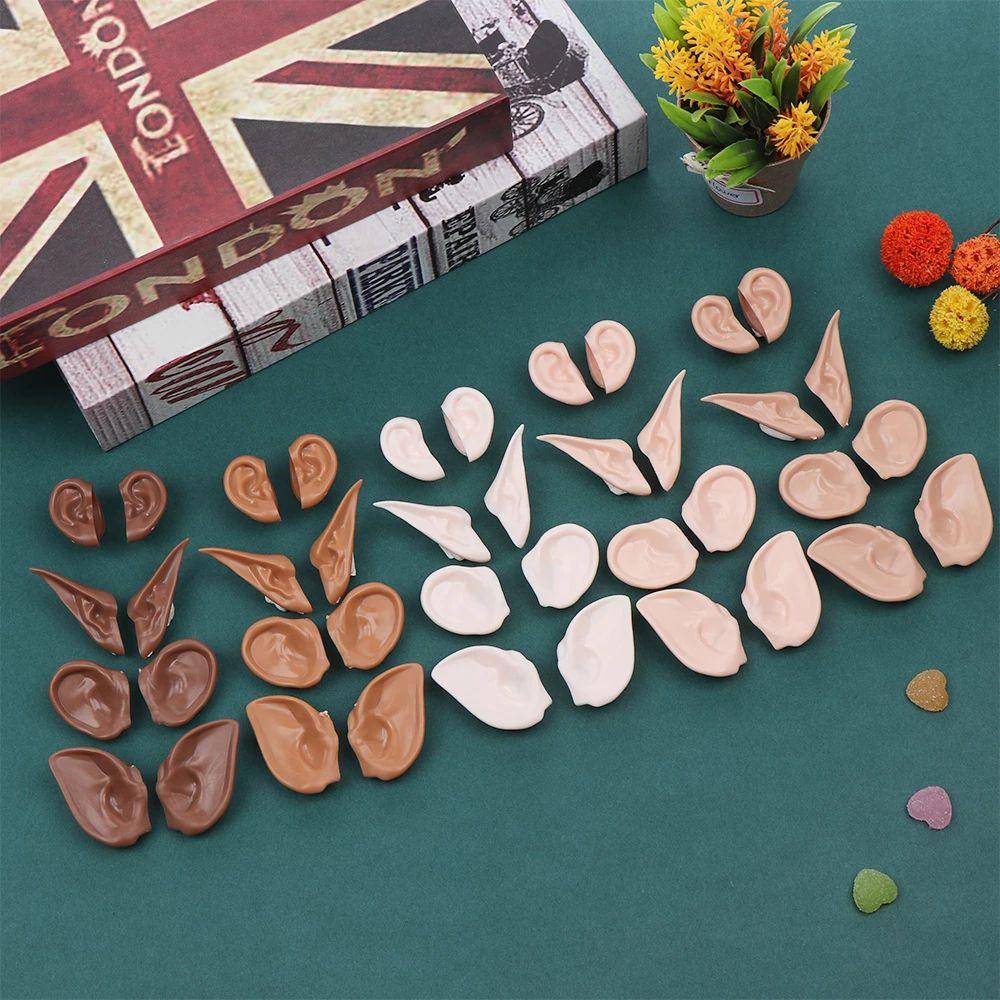 Plastic Artificial Ears White Tan Dark Elf Ears Doll Ears Toy Ears ICY Toy Ears Blyth Doll Ears