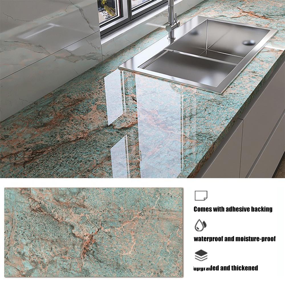 Наклейки для плитки Водонепроницаемые и маслостойкие Кухонные Высокотемпературостойкие Ремонт Самоклеящиеся Обои для столешницы шкафа