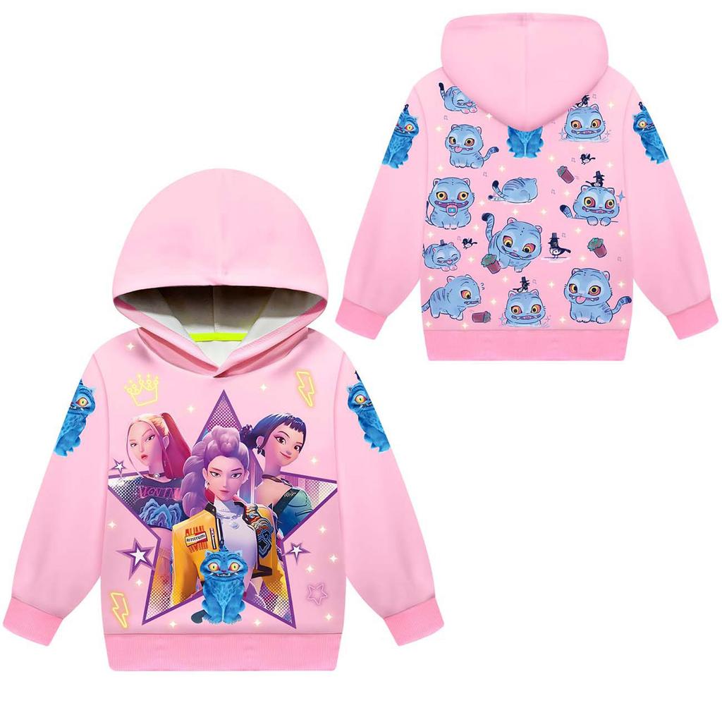 Girls Boys Hoodie Casual School Outdoor Sweatshirts For 2-12 Years Kids