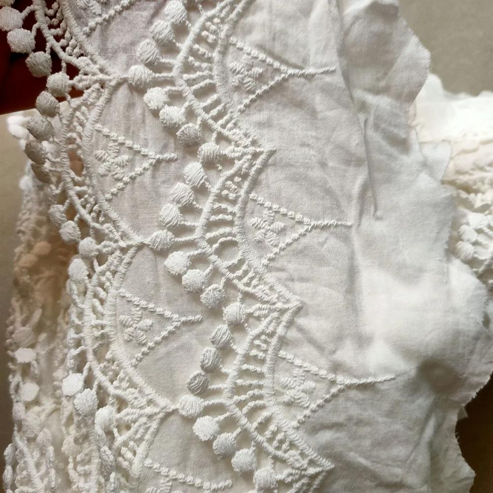 3 ярда/лот, ширина 13-15 см, экологически чистая кружевная ткань из 100% хлопка с вышивкой и волнистым вырезом, кружевная бейка, аксессуары для шитья своими руками