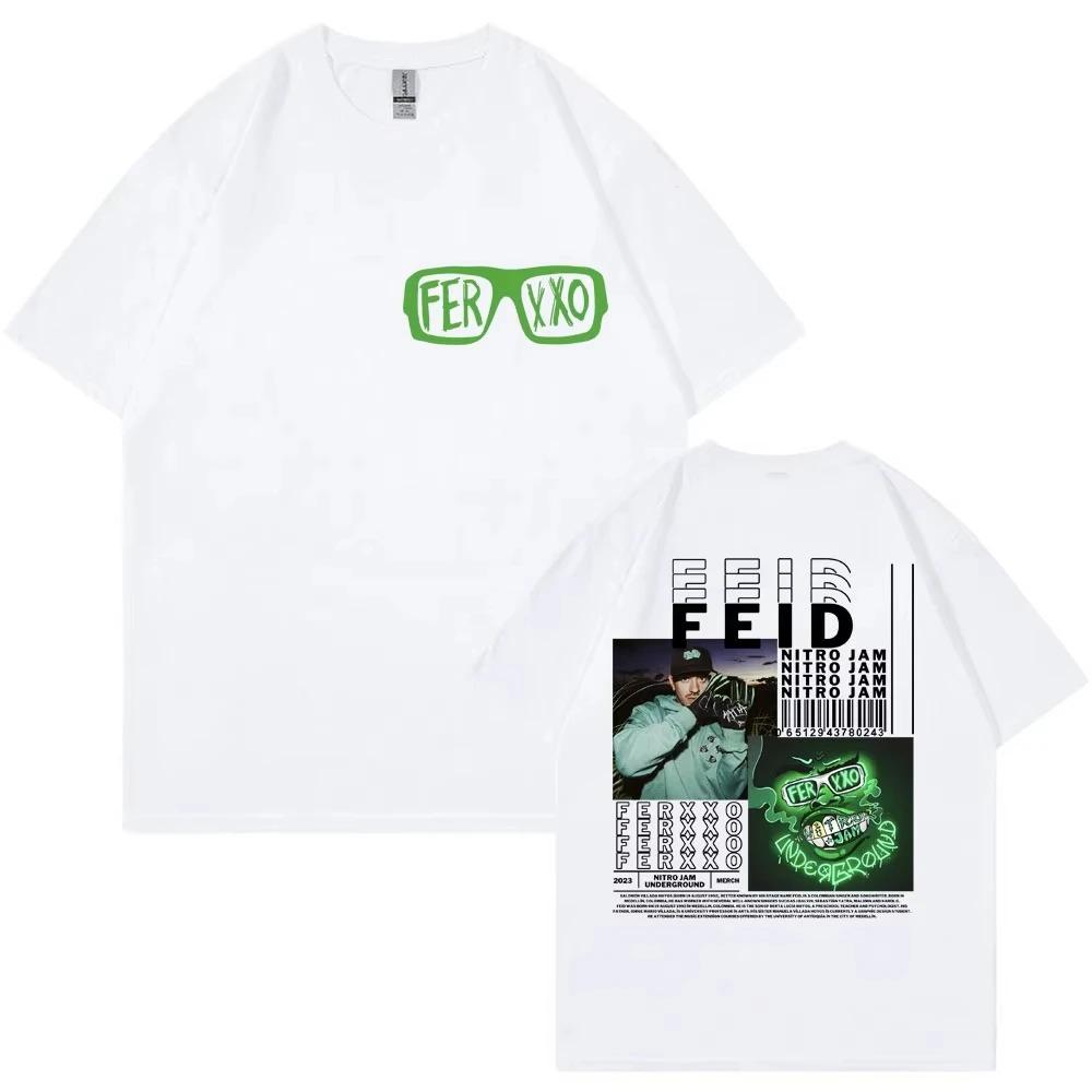 Rapper Feid Ferxxo Music Album TShirt Unisex Hip Hop Fashion Retro Harajuku Gothic Oversized Women And Unisex TShirt