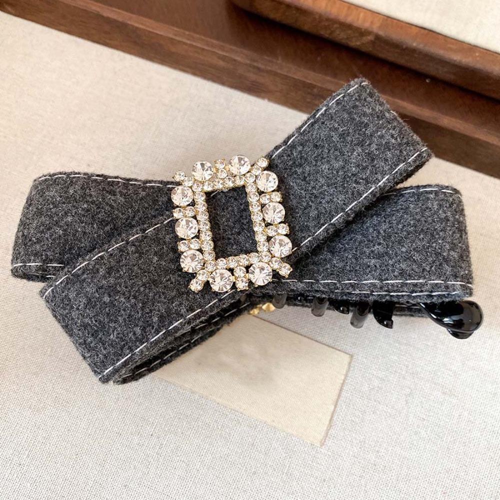 Plastic Women Vertical Clip Korean Style Ponytail Holder Fashion Bow Banana Clip  Daily