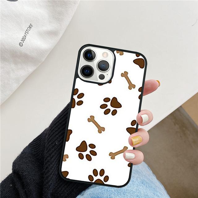 Лапы Рисунок Лап Милый Чехол для Телефона Собака Кошка Для iPhone 17 Air 15 16 Pro Max 14 13 12 11 Pro Max Plus Coque