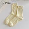 5 пар женских летних тонких универсальных сетчатых дышащих носков-трубок с грибным кружевом