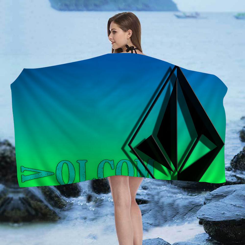 V-VOLCOM LOGO Большие пляжные полотенца из микрофибры Быстросохнущее полотенце Песчаные пляжные полотенца Полотенце для бассейна для путешествий Плавание Бассейн Йога
