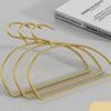 5PCS Gold Metal Half Round Scarf Hangers Pet Clothes Rack Storage Hanger for Pants Towel Tie,Closet Organizer for Adult Kids