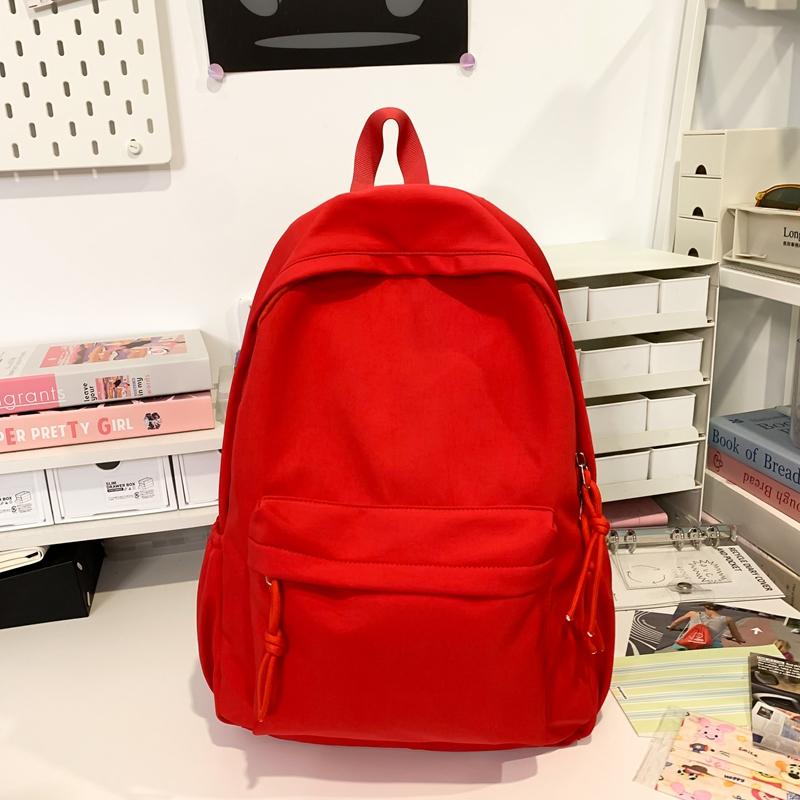 Женский рюкзак большой вместимости, однотонный, студенческий рюкзак, мужской школьный рюкзак