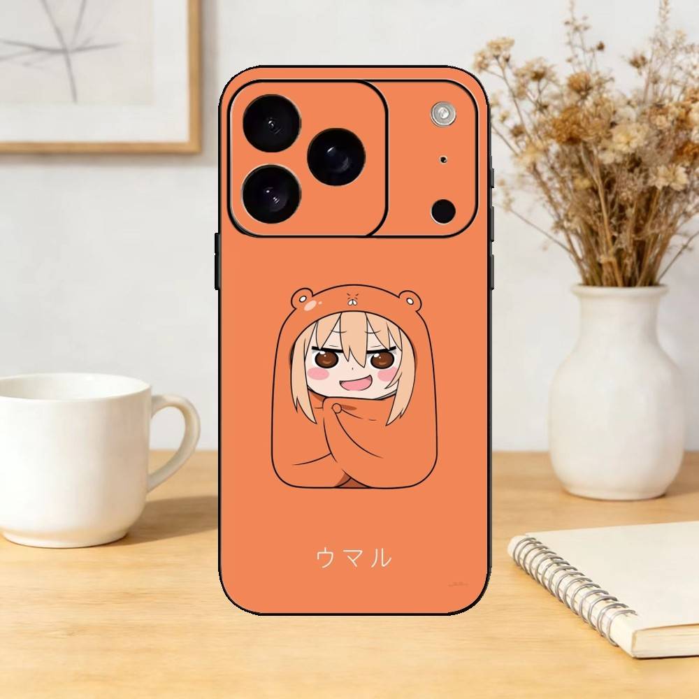 Мимуто!Чехол для телефона Umaru-Chan Силиконовый черный Мягкий Для IPhone 17,16,15,14,13,12,11,SE,Plus Pro Max