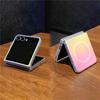 Frosted Color Plating Is Suitable for Samsung Zflip7 Mobile Phone Case Magnetic Suction Case Gradient Laser Flip6 Folding Flip Cover 5 Generations