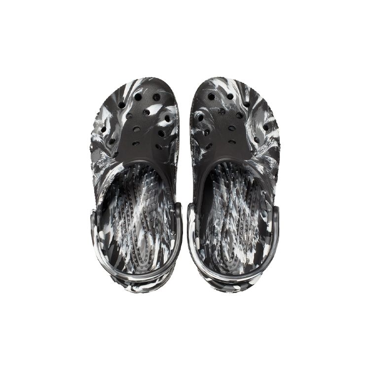 Crocs Модные уличные клоги EVA с мраморным узором, унисекс, черные 206935-066