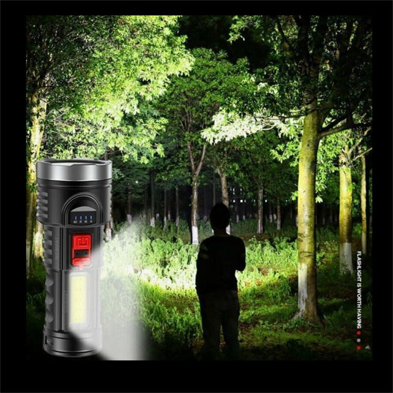 Led Tactical Flashlight Super Bright 100000lm Ipx4 Waterproof 1200mah Battery Usb Rechargeable