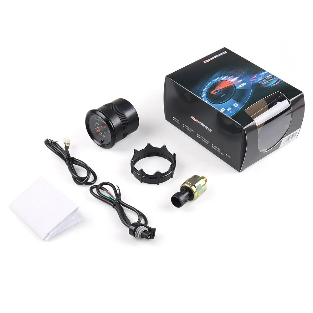 Dynoracing 2" 52mm 7 Colors LED Car Oil Pressure Gauge 0-100PSI Oil Press Meter High Speed Motor With Sensor BX101491