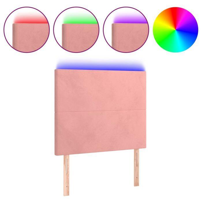 VidaXL LED Headboard Bedroom Furniture Single Bed Accessory Headboard Bed Frame Interior Pink 3122185