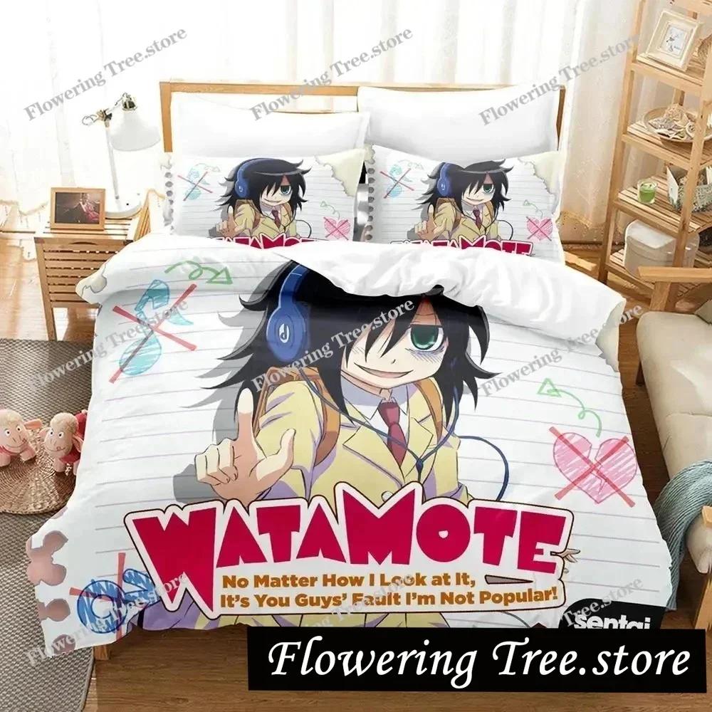 Аниме Томоко Куроки WataMote Комплект постельного белья Пододеяльник Комплект для кровати Покрывало Наволочка Одеяло king Queen Size Для мальчиков Взрослый029963