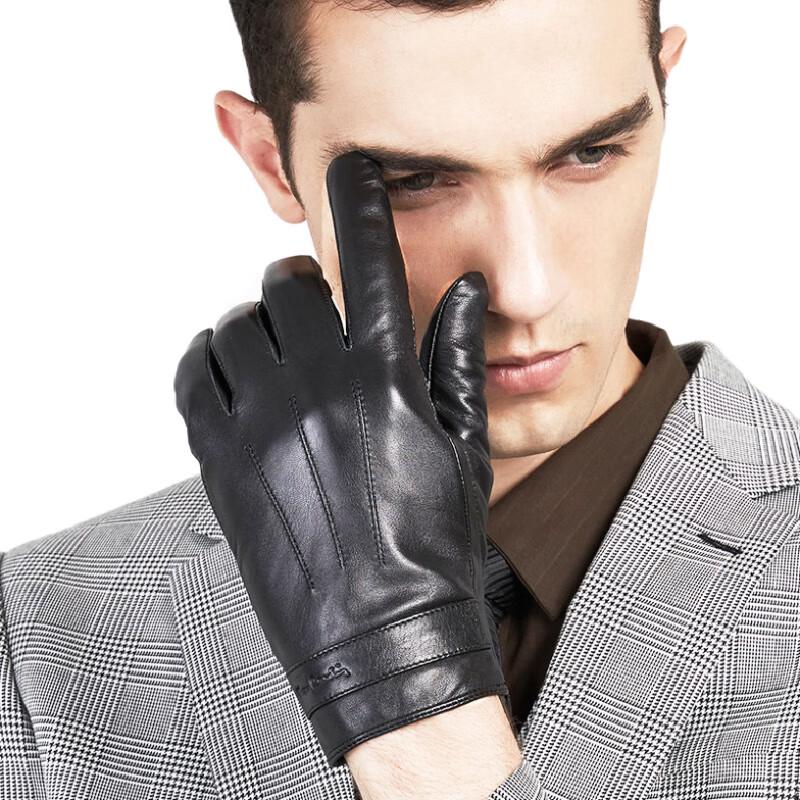 Мужские зимние перчатки из овчины с сенсорным экраном Pierre Cardin