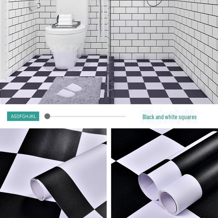 Водонепроницаемые Нескользящие Наклейки на Пол для Кухни и Ванной Комнаты - Утолщенные Самоклеящиеся Виниловые Наклейки для Плитки для Балкона