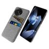Для OnePlus 13 Чехол Ткань+Твердый ПК Чехол для телефона с двойными слотами для карт