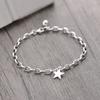 925 Sterling Silver Vintage Star Bead Charm Bracelet &Bangle For Women Wedding Party Jewelry Gift