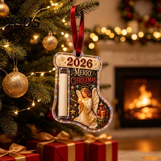 Holiday Cash Gift Card Ornament Stocking Shaped Christmas Ornament, Acrylic Money Holder Hanging Party Decor Decor, Xmas Tree for Tree, Supplies