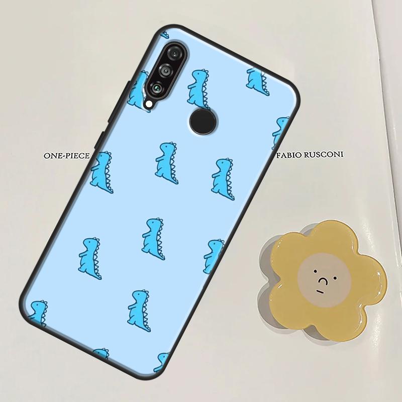 Cartoon Dinosaur For Huawei Nova Y60 Y70 Y90 Y61 Y91 3i 7i 8i 11i Nova 11 9 10 SE P20 P40 Lite P30 Pro Case