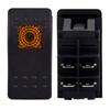 5pcs DC 12V 4 Pin Rocker Switch with LED Light for Car Boat Caravan Battery (Yellow)