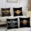 Luxury H-Hardcore Cafe Pillow Case Short Plush Print Cushion Cover Square Throw Pillow Covers Sofa Home Decor