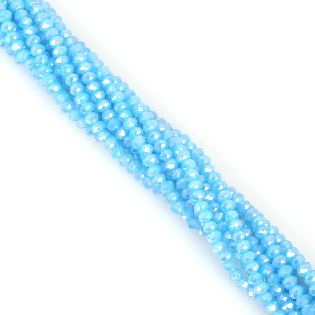 30-200Pcs Rondelle Austria Faceted Crystal Glass Beads Loose Spacer Beads for Jewelry Making