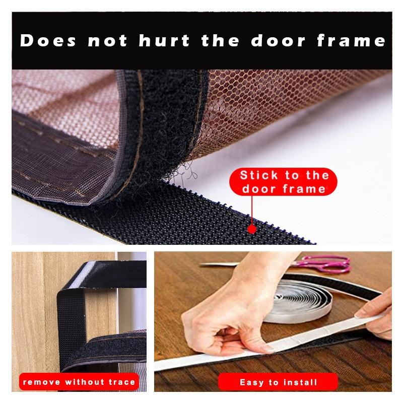 Door Curtain Net Magnetic Screen Curtain Mesh Door Magnet Velcro Vorhang Summer Antimosquito Insect Door Net Simple Installation