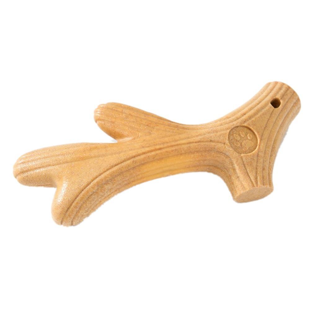 Wooden Deer Antler Chew Solid Texture Antler Shape Dog Antler Chew Stick Multiple Sizes Uncoated Surface Pet Boredom Relief