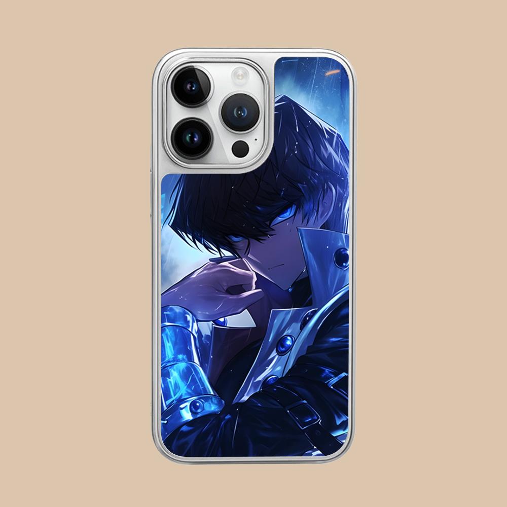 Yugioh Seto Kaiba Phone Case for iPhone 17 16 15 14 13 12 11 Air Pro Max Plus Electroplated Silver Cover