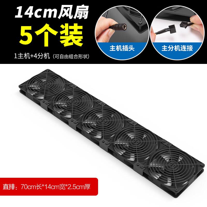Yuzhuxun 14cm High-Speed Cooling Fan 5-Pack Kit