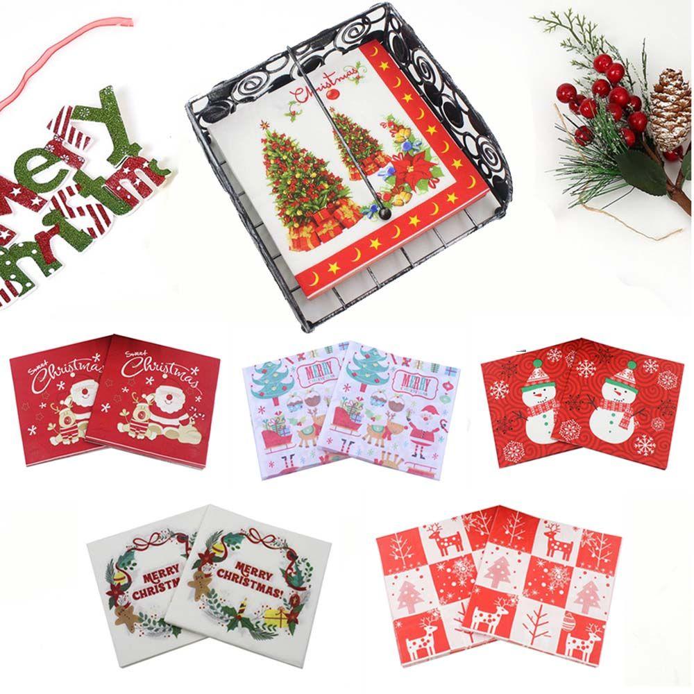 Snowflake Party X-mas Paper Napkins Napkins For Decoupage Christmas Napkin Lunch Paper