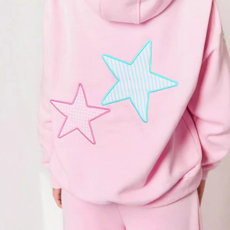 Unisex Fleece Hoodie Letter Print Kangaroo Pocket Drawstring Regular Fit Pullover Sweatshirt