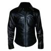AL KHALID New Men's Black Leather Shirt Soft Lambskin Fashion Party Club Wear Shirt