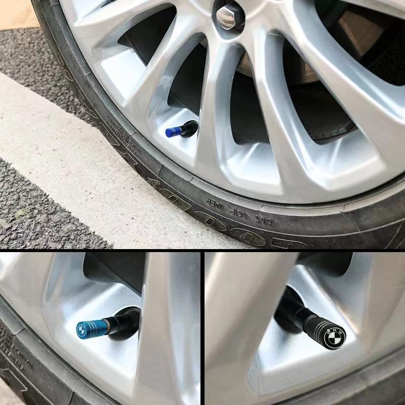 KYLZ4 4PCS Car Wheel Tire Valve Stem Caps Decorative Auto Exterior Accessories For BMW E36 E39 E46 E60 E90 E90 F01 F10 F30 E93 G01 G20