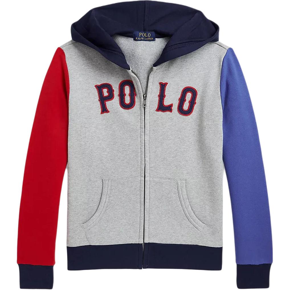 Polo Ralph Lauren Sweatshirt FW25 Baseball Logo Fleece Full Zip Hoodie Kids Hoodies 323964483-001