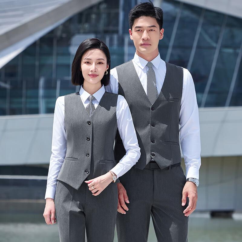 Teluoman Unisex Non-Iron Professional Vest