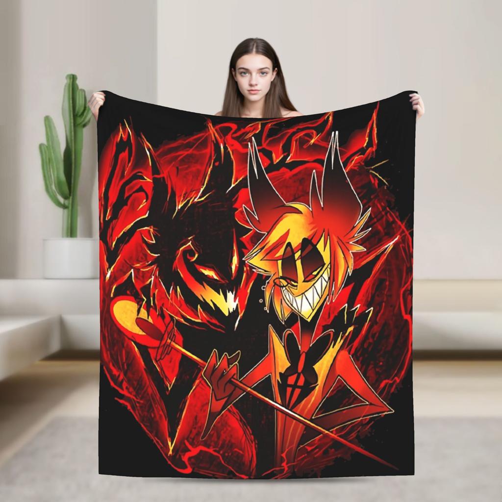 Cartoon H-Hazbin HotelS Flannel Blanket Winter Warm Soft Bedding Throws for Child Home Decor Funny Bedspread Sofa Bed Cover