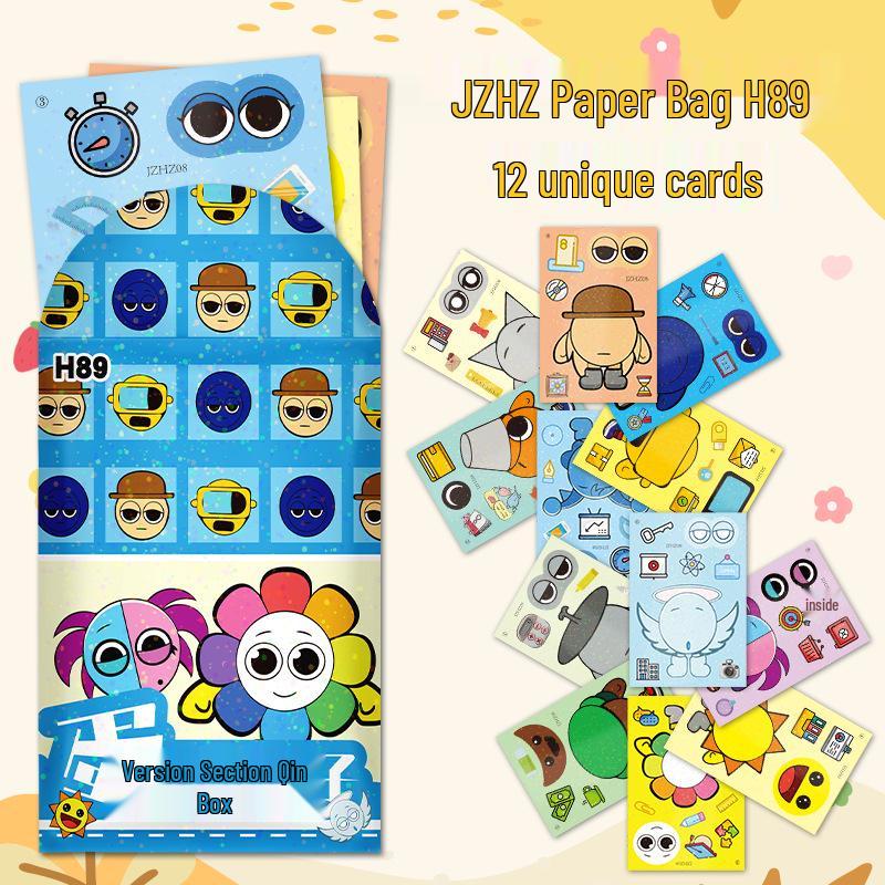 Hot Sale Cartoon Laser Film Rhythm Stickers for Kids' DIY Dress-up Fun