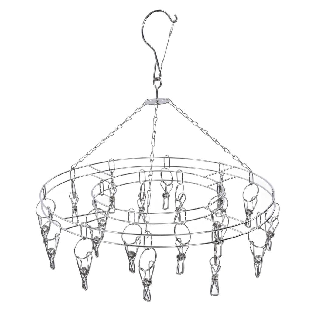 20 Clip Socks Rack Underwear Drying Hanger Stainless Steel Clothes Hanger Multifunctional Laundry