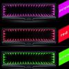 Автомобильное внутреннее 3D зеркало заднего вида с подсветкой LED Большое поле обзора Автомобильное внутреннее зеркало заднего вида Плоское зеркало-отражатель Окружающий свет