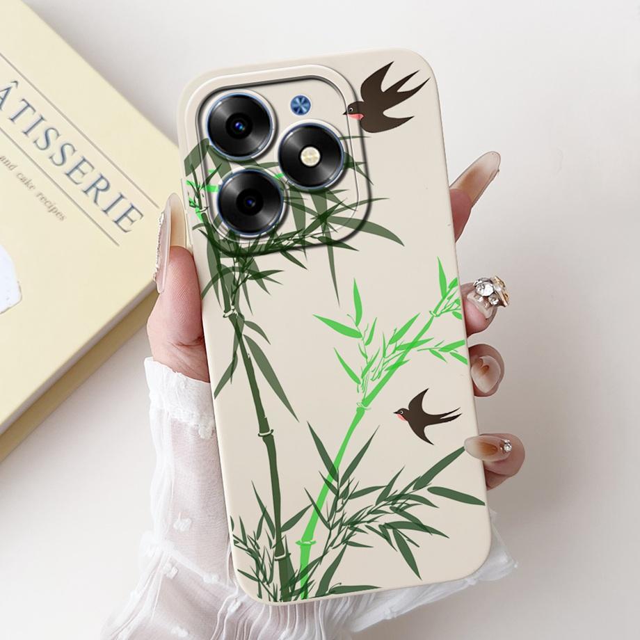 Чехол для Tecno Spark Go 2024 Tecno Spark 20c 20 Pop 8 Funda Эстетичный Мультяшный Панда Кролик Защита Камеры Матовый Мягкий Чехол
