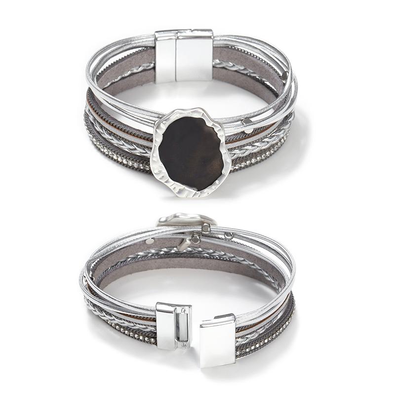 Handmade Leather Bracelet for Women Boho Jewelry Accessories