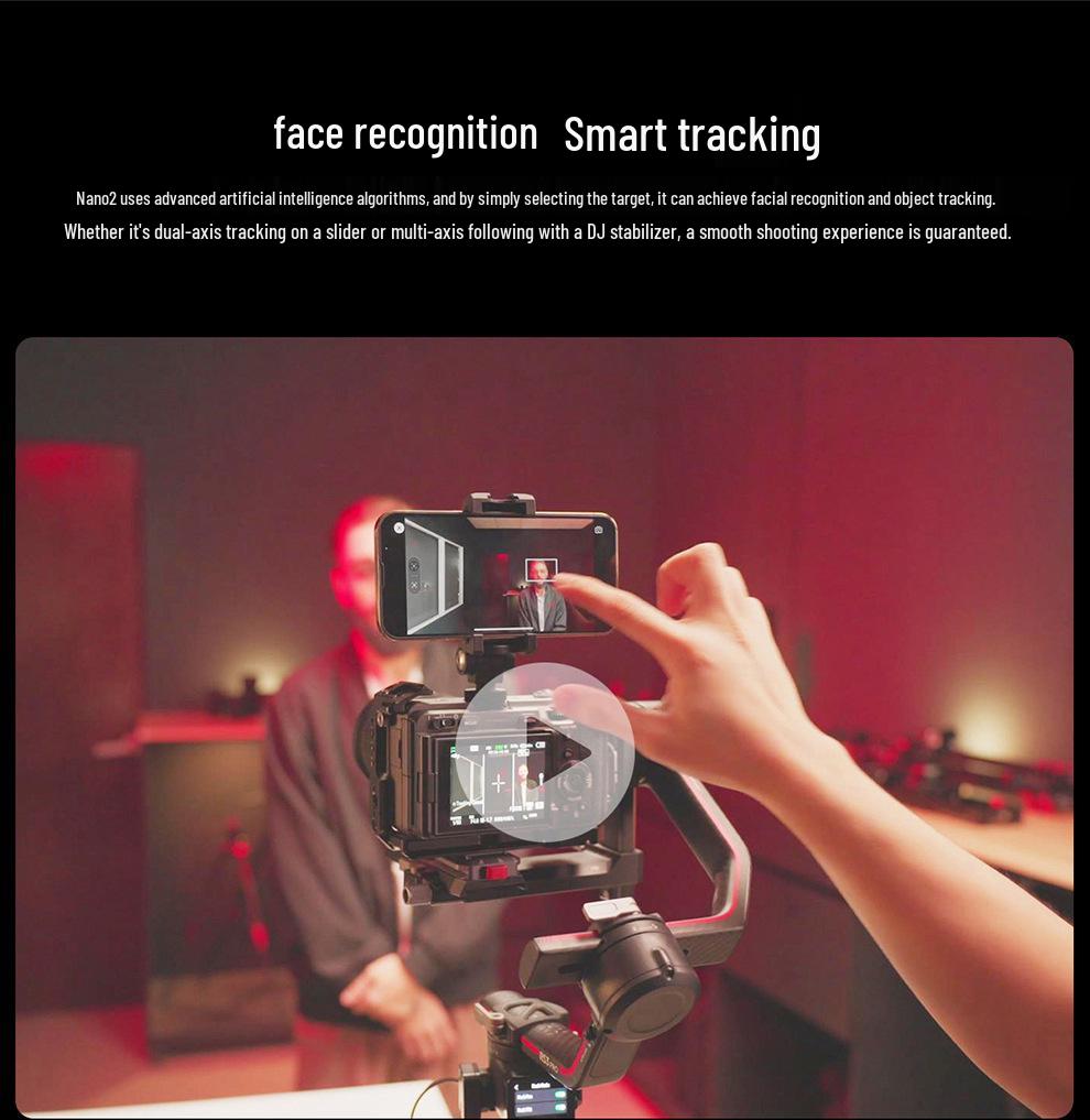 8iFootage Mark Shark Nano Gen 2 Electric Slider with DJI Stabilizer & Face Tracking
