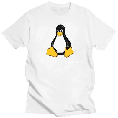Забавная футболка Linux Sudo Дайте мне пиво для мужчин с коротким рукавом Пингвин Программист Компьютерный разработчик Гик Нерд Футболка Хлопковая футболка#Цвет(3)