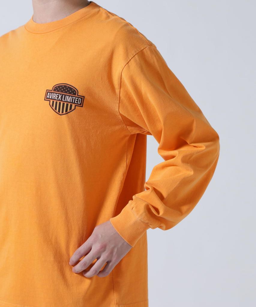 AVIREX EAGLE L/S T-SHIRT Men's 2XL Orange 783-6130003