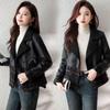 Genuine Leather Jacket for Women, New Winter Hot Style Sheepskin Jacket, Fashionable Fur All-in-one Jacket