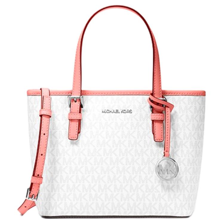 MICHAEL KORS Jet Set Coated Canvas Tote Bag, Shopping Bag, Shoulder Bag, Crossbody Bag, Handbag Women's 35T9STVT0B-PINK