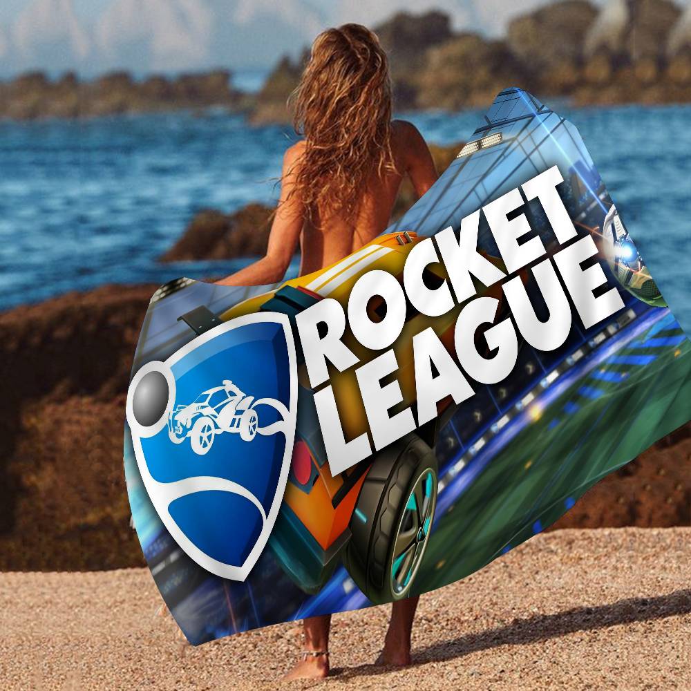 Полотенце для пляжа Rocket League Мультяшное Милое Летнее Детское Большое для Ванны Бассейна Пляжа Микрофибра Впитывающее Для Плавания Путешествий