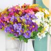 1 Bouquet 28 Heads Artificial Flowers Fake Silk Orchid Chrysanthemum Flower Wedding Flower Bouquet Home Garden Party Decor